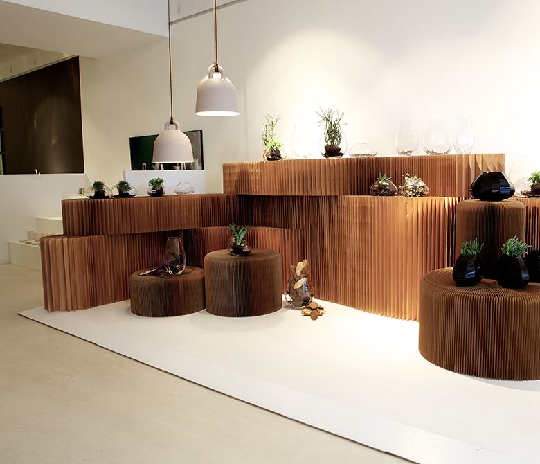 molo brown paper softblock retail display at Georg Jensen in Copenhagen