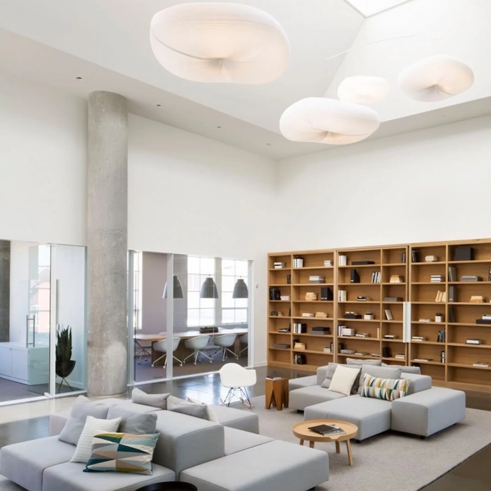 presidio ventures - mobile cloud light fixture for offices