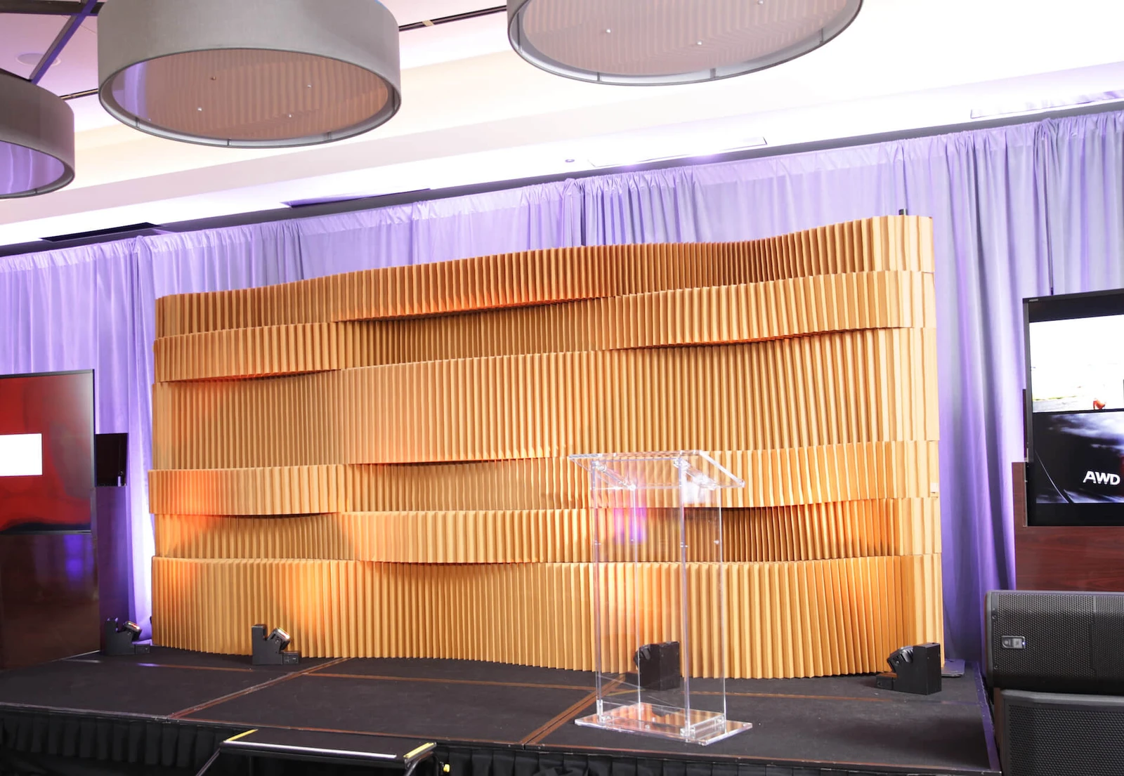 Precision Dynamics stage backdrop (USA)- brown softblock by molo