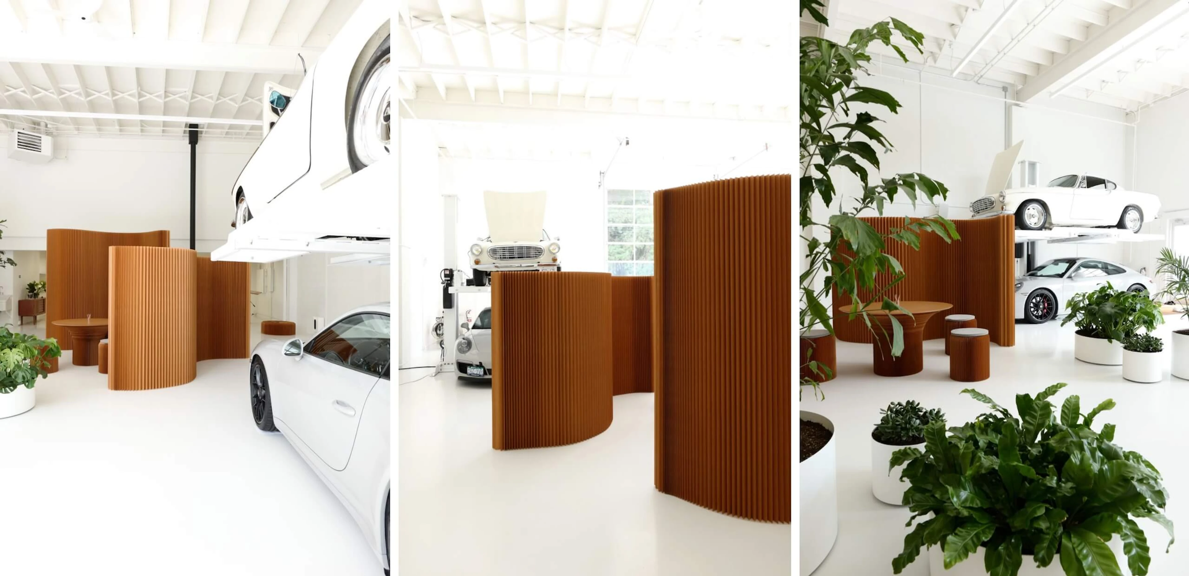 privacy screens and modular furniture for showrooms