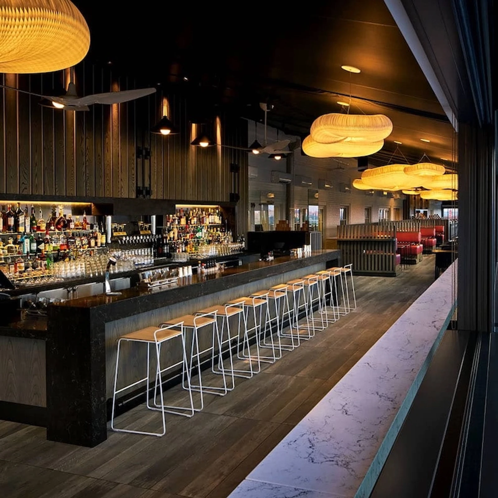 Terrace of W Hotel - Washington DC USA - pendant lighting by molo
