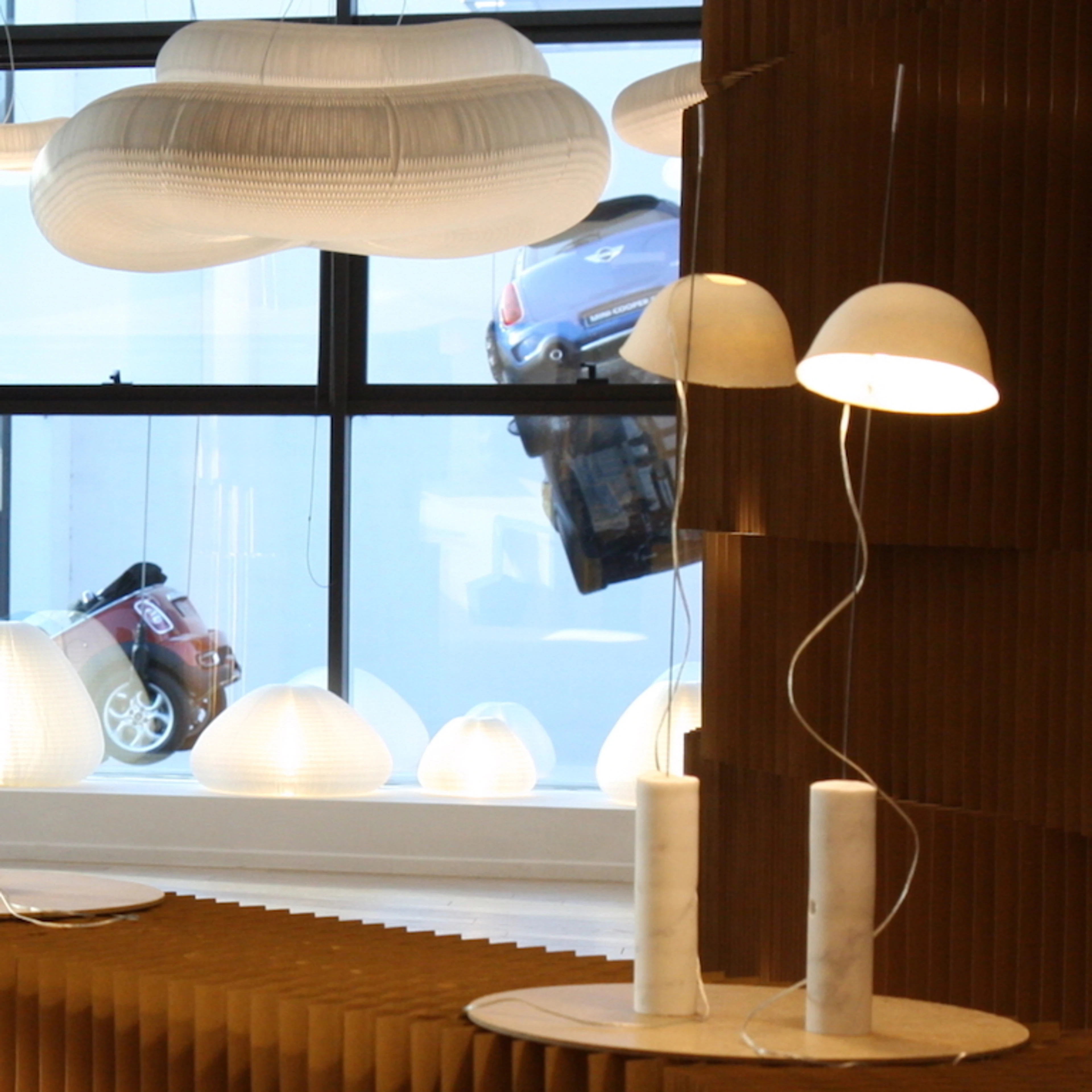 molo design - cloud pendant and capello - lighting launch - mobile
