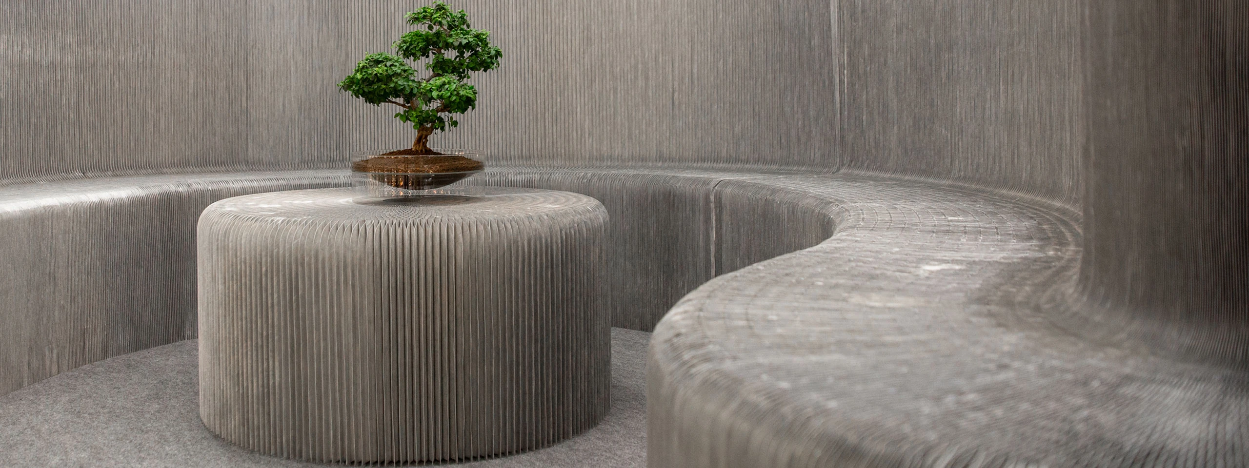 molo design - aluminum textile bench wall partition - office partitions