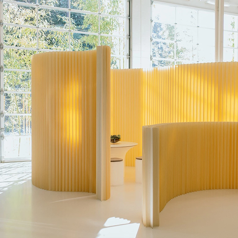 flexible wooden room partitions - mobile