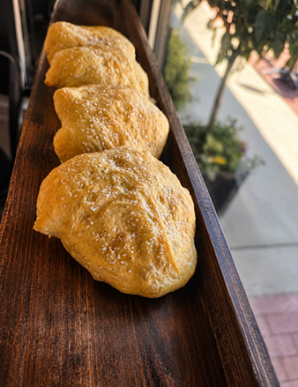 Fresh rustic bread at Pelago Cafe