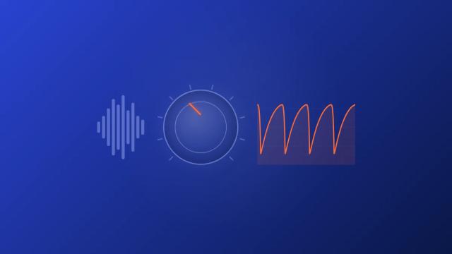 Sidechain compression knob with audio waveform and ducking curve - Nicky Romero Kickstart plugin