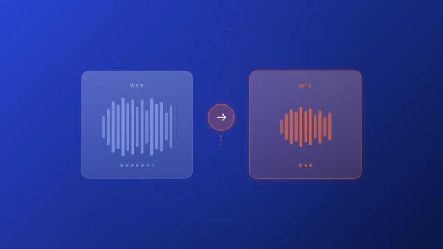 WAV to MP3 converter waveform comparison before and after audio conversion