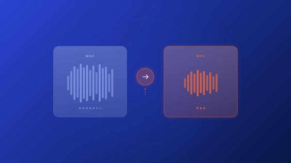 WAV to MP3 converter waveform comparison before and after audio conversion