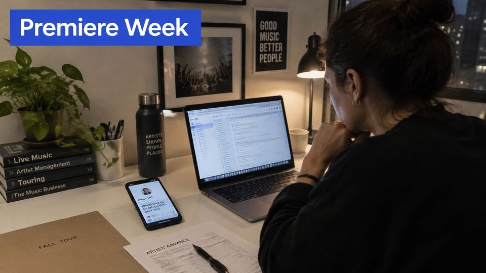 A professional working at a desk with a laptop, smartphone, and documents in a home office.