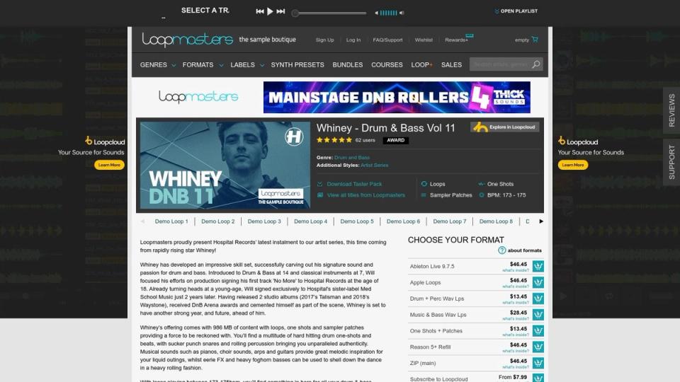 Whiney – Drum & Bass Vol 11 (Hospital Records / Loopmasters)
