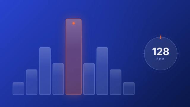 Beats per minute software - audio waveform spectrum analyzer with BPM tempo display