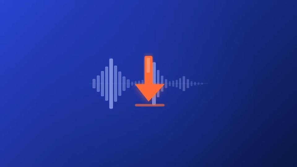 free beats download waveform with download arrow illustration