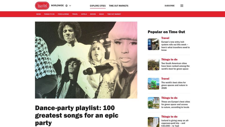 Time Out – "Dance‑party playlist: 100 greatest songs for an epic party"