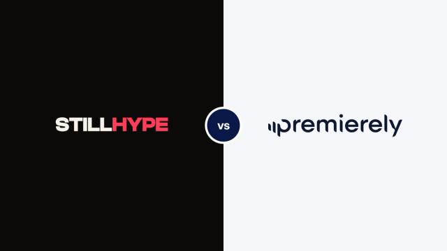 StillHype logo next to the Premierely logo, comparing StillHype alternatives for download gates