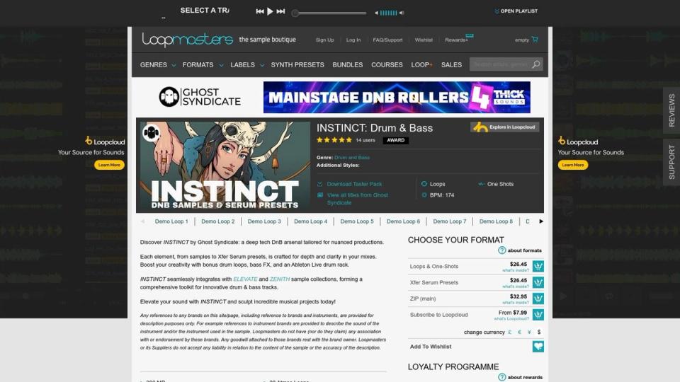 INSTINCT: Drum & Bass (Ghost Syndicate via Loopmasters)