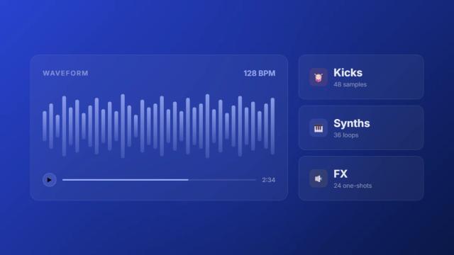 Techno samples pack with kicks synths and FX categories