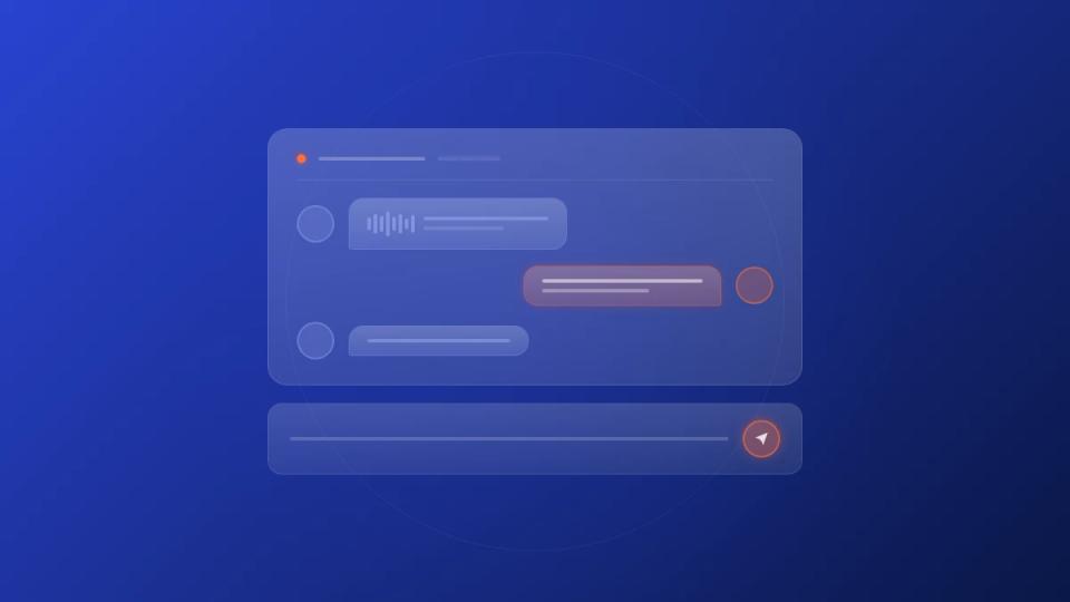 SoundCloud DM management interface with message thread and waveform