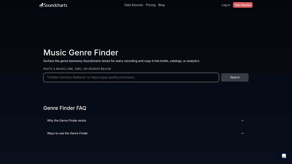 Screenshot from https://soundcharts.com/en/genre-finder
