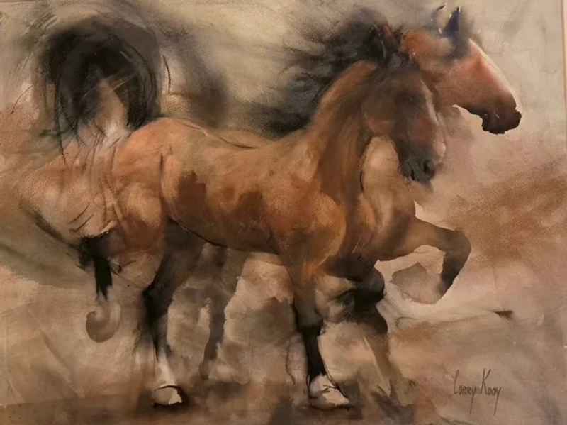 Dartelende Paarden, Corry Kooy