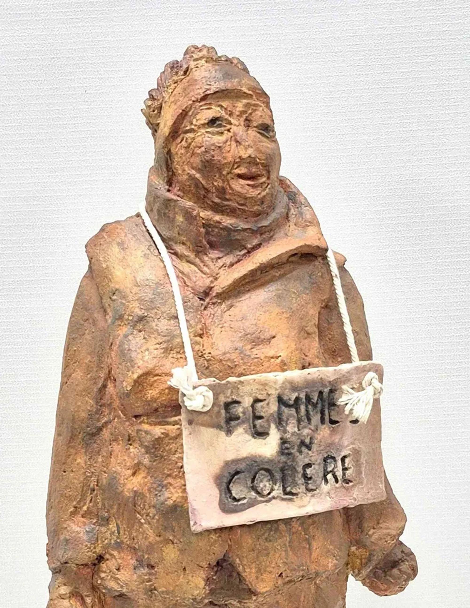 Femme en colère, detail
