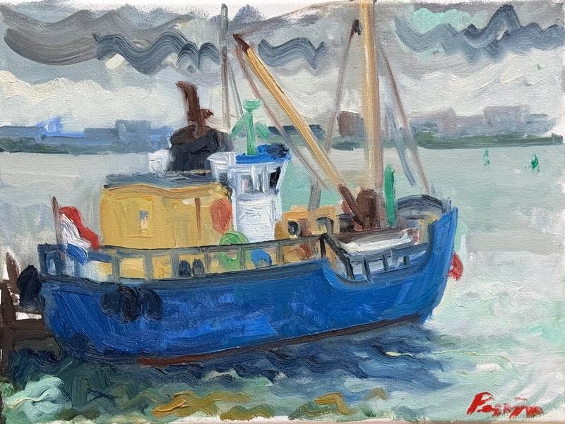 Vissersboot Bij Schellingwoude, Pepijn van den Wall Bake