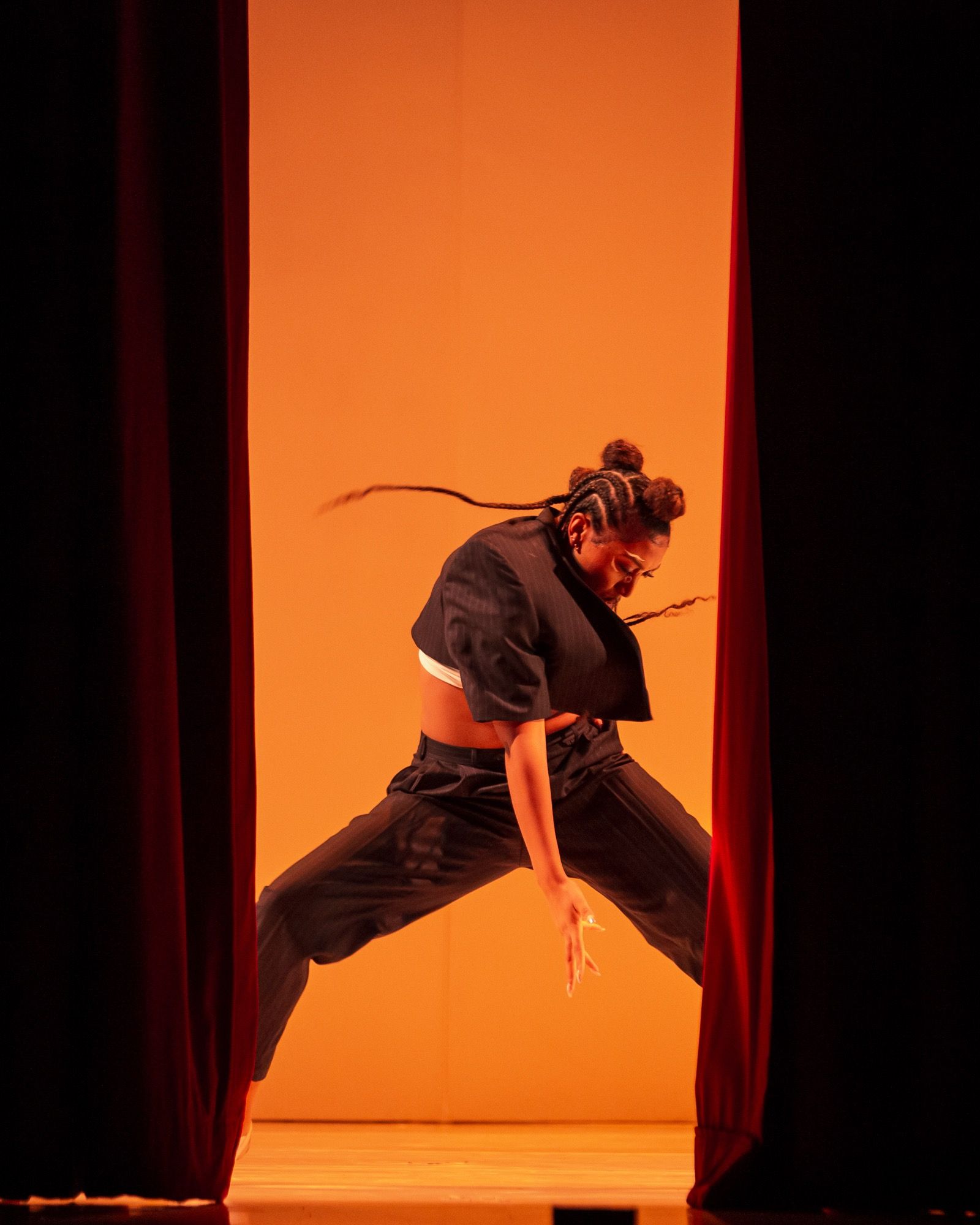 A dance performance on the Chrysalis stage
