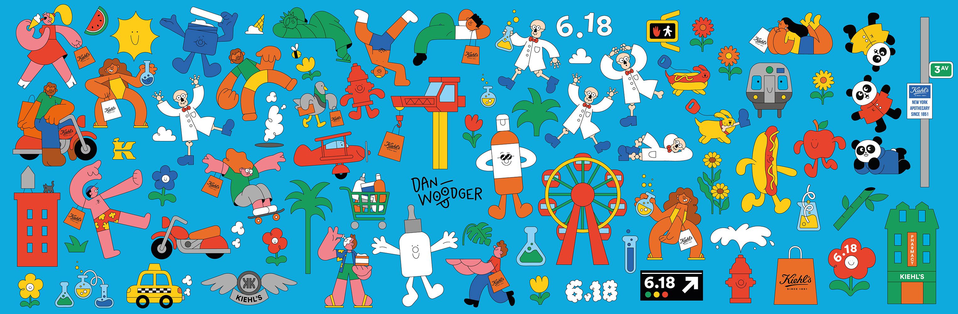 Dan Woodger | Illustration | Kiehl's 618 Summer Campaign | Dan