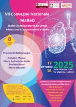 Locandina per VII Convegno Nazionale MaReD Malattie Respiratorie da Droga Adolescenti e comportamenti a rischio