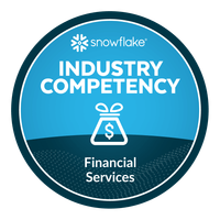 Snowflake Industry Competency badge for Financial Services