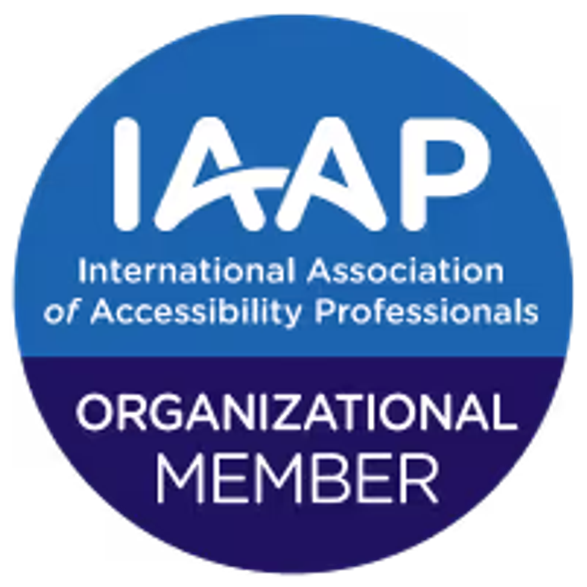 Logo - IAAP (International Association of Accessibility Professionals) - Organizational Member