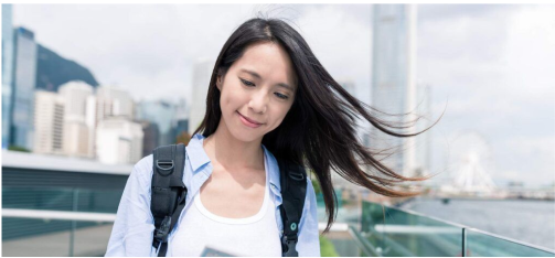 Woman with backpack