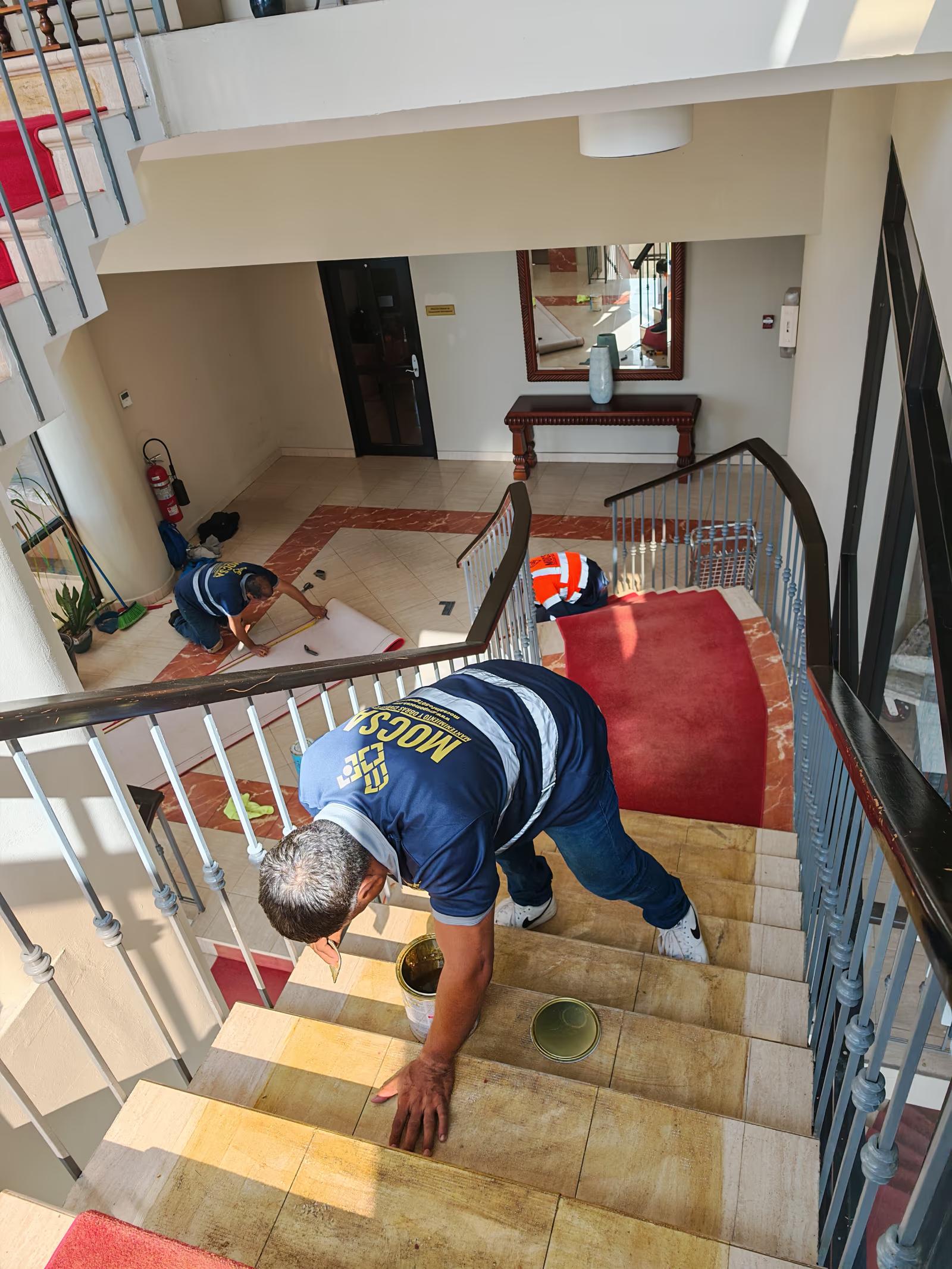 Cambio de alfombras de alto tráfico - Antes 10