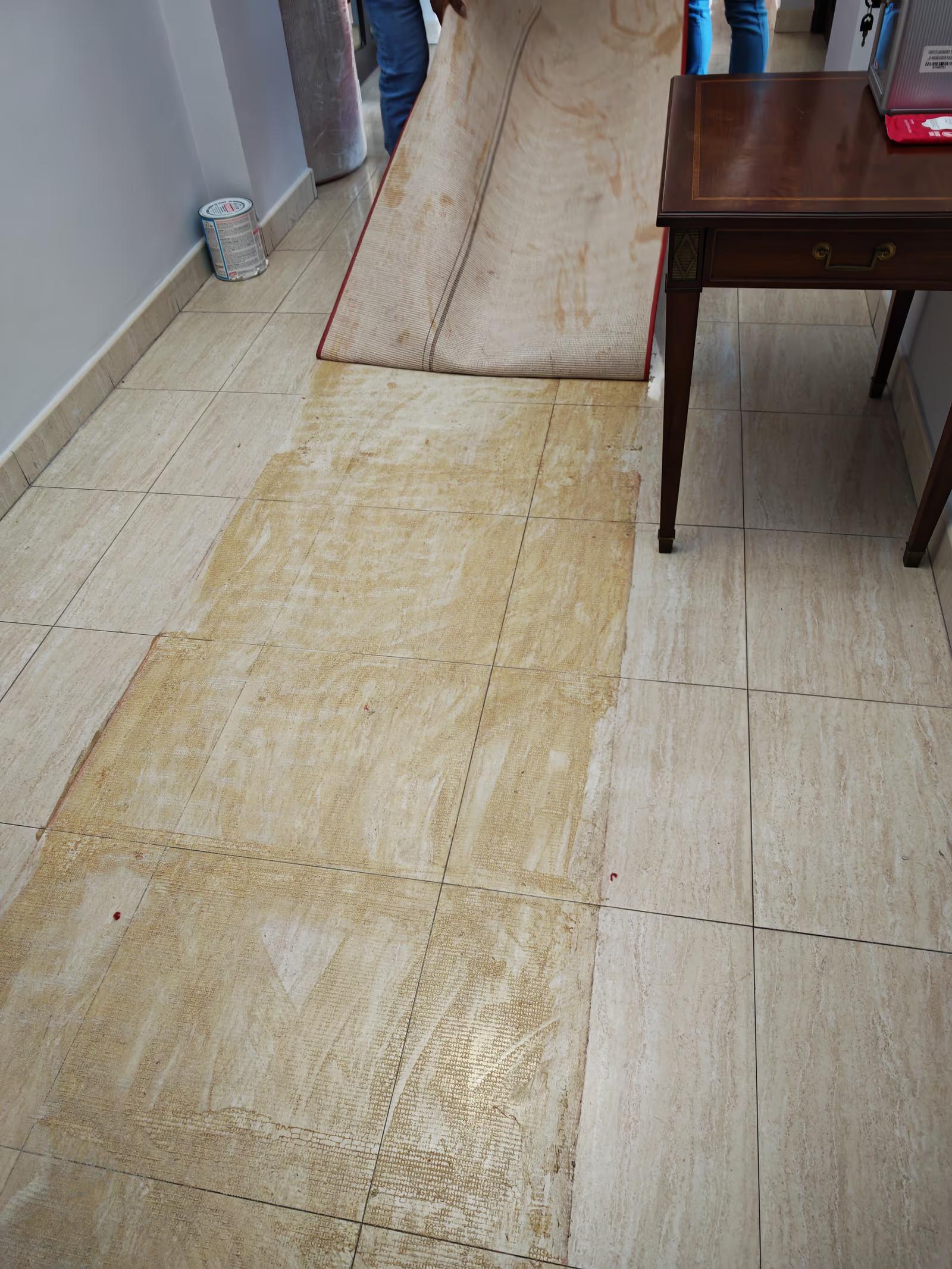 Cambio de alfombras de alto tráfico - Antes 1
