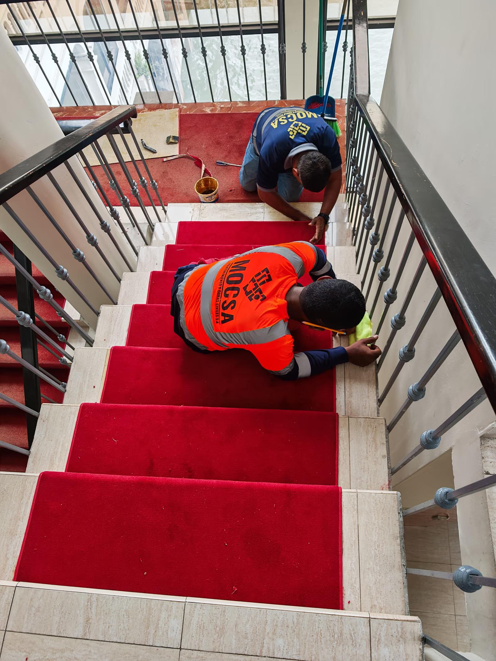 Cambio de alfombras de alto tráfico - Antes 5