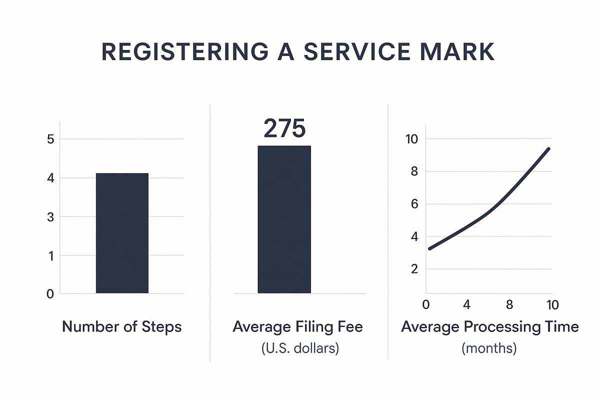 Infographic about registering a service mark