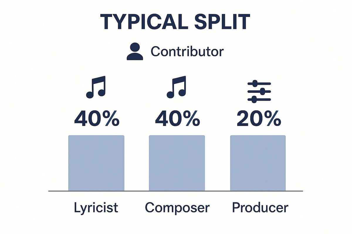 Infographic about songwriter split sheet