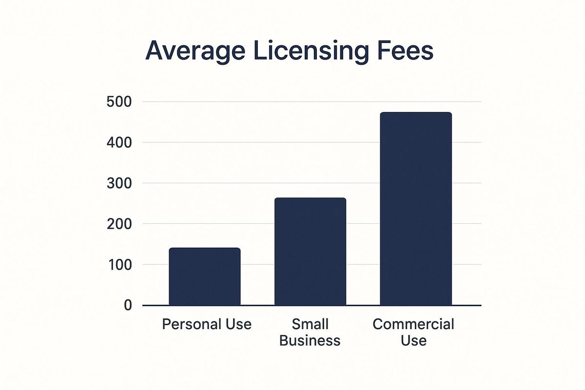 Infographic about how to license artwork