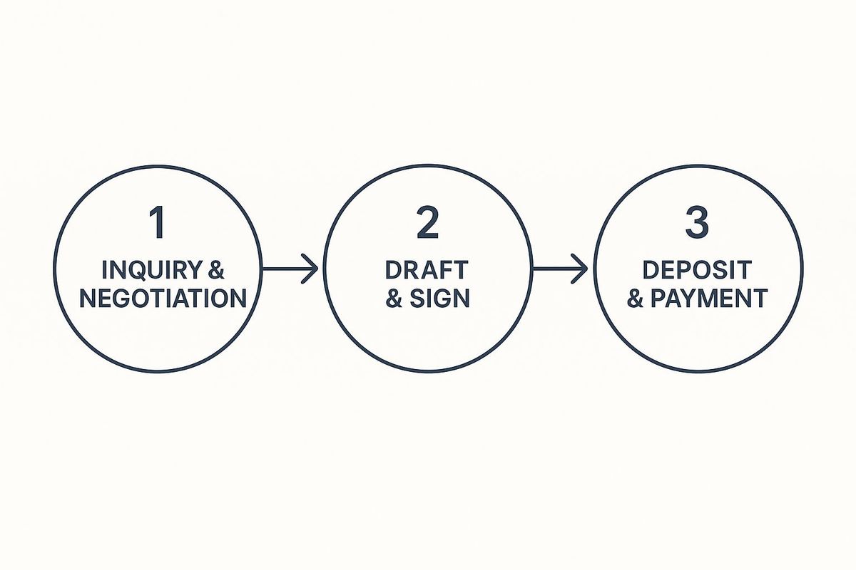 Infographic about artist booking contract template