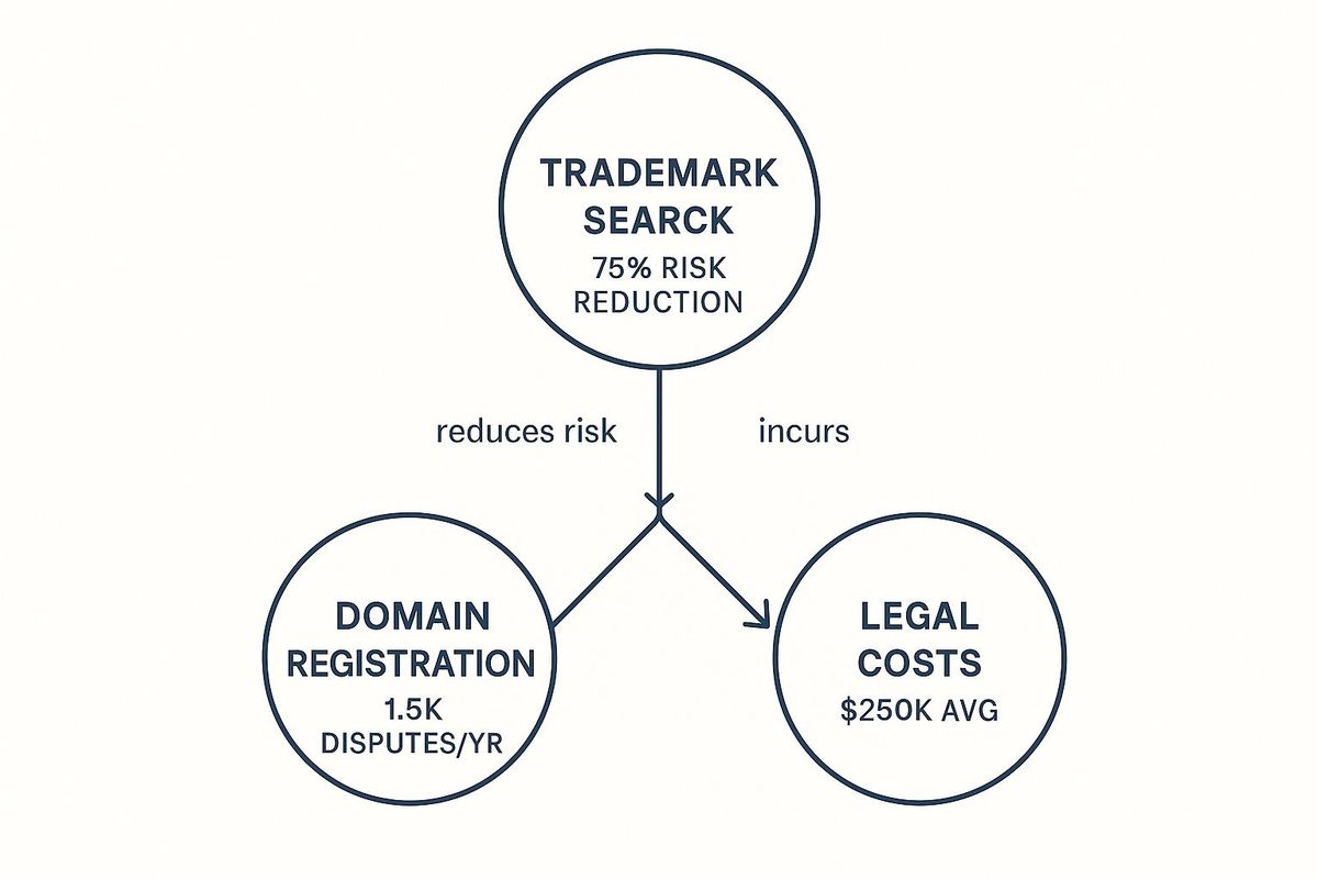 Infographic about trademark and domain names