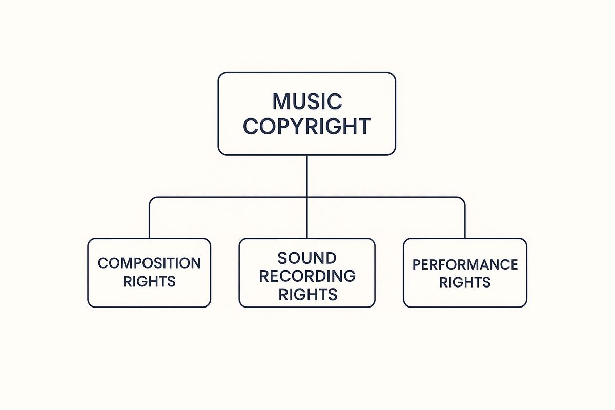Infographic about music and entertainment law