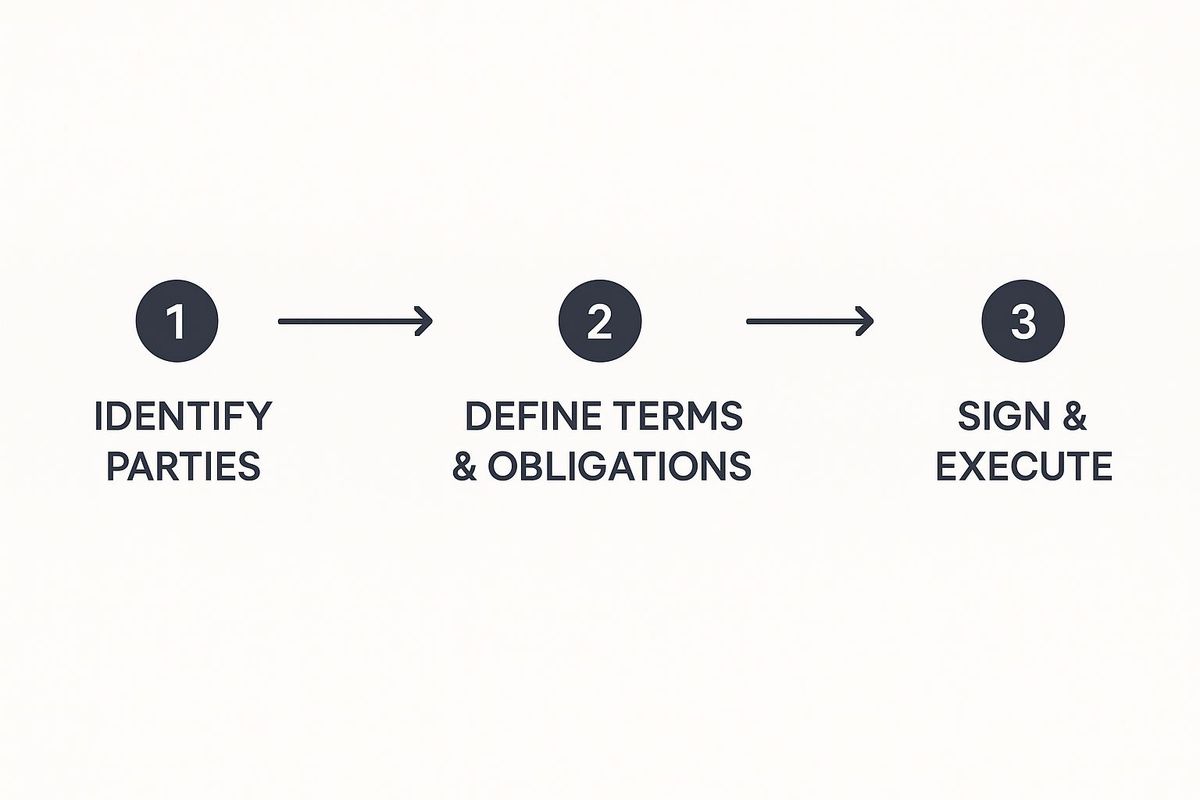 Infographic about how to write a business contract