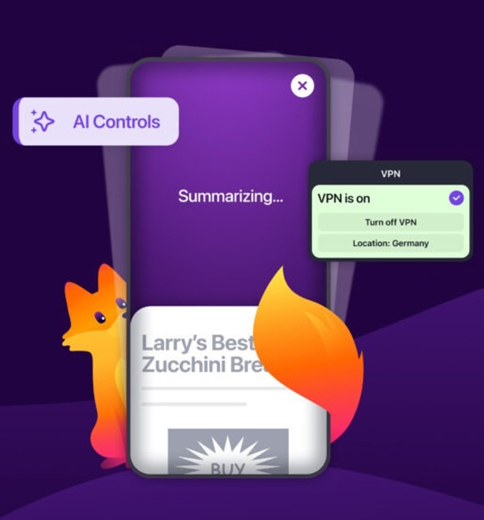Graphic of Mozilla browser