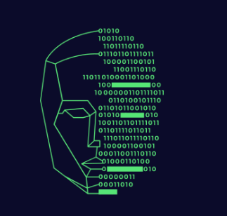 Image of head of robot and code depicting a headless website