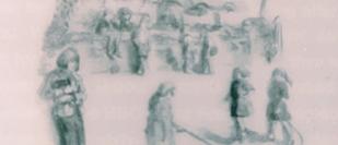 Cover detail of Return to Thrush Green by Miss Read showing children playing in a school yard