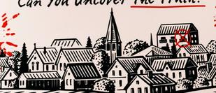 Cover Detail of The Appeal by Janice Hallett showing a handwritten illustration of a village