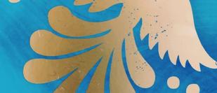 Cover Detail of American Dirt by Jeanine Cummins showing a gold foil bird on a blue background