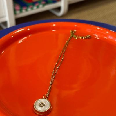 Collier bouton upcyclé - Nacré bouton
