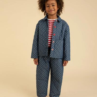 Jean matelassé enfant motif coeur - Oxox Club