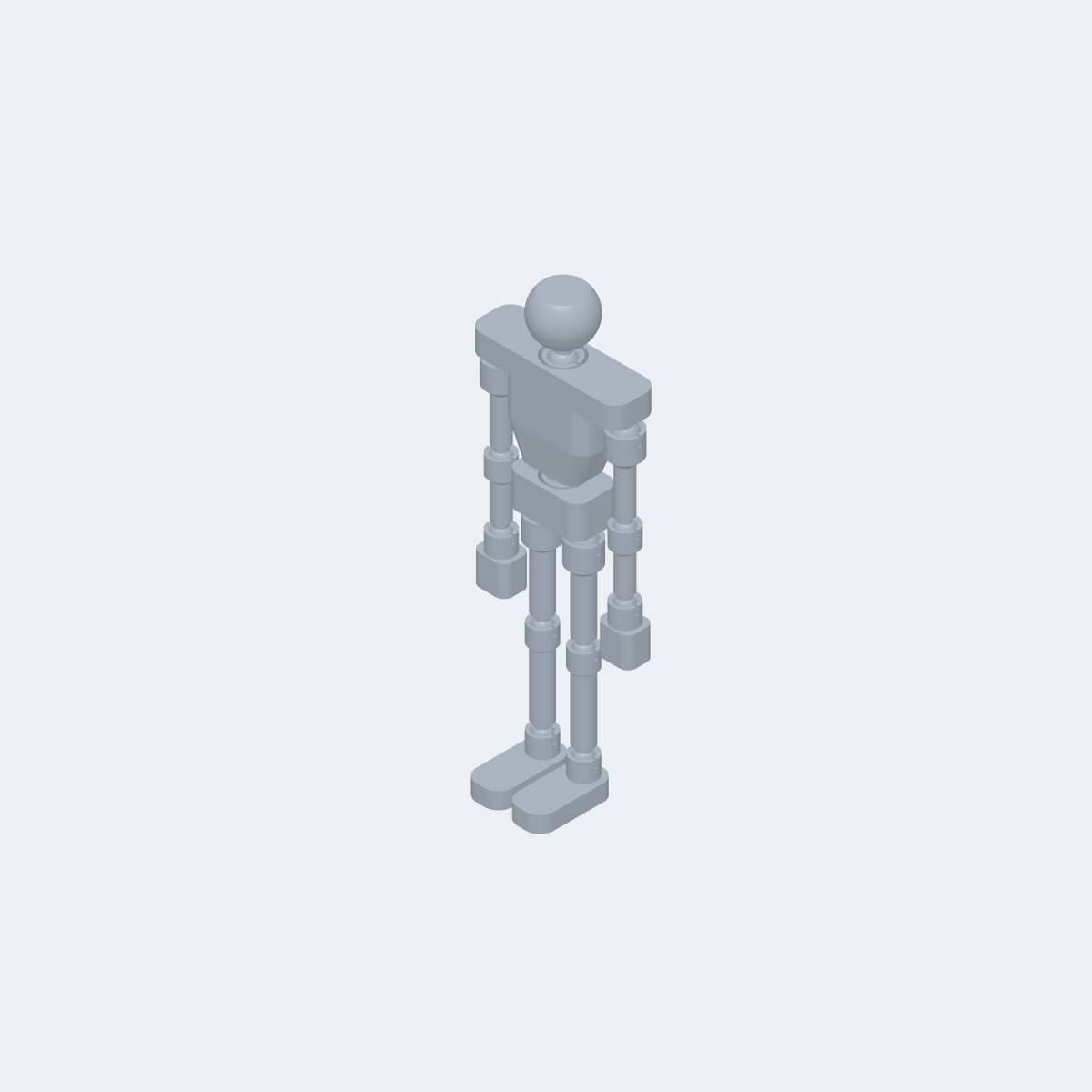 Poseable 6 Inch Action Figure, Snap-Fit Ball Joints, No Supports, One Plate