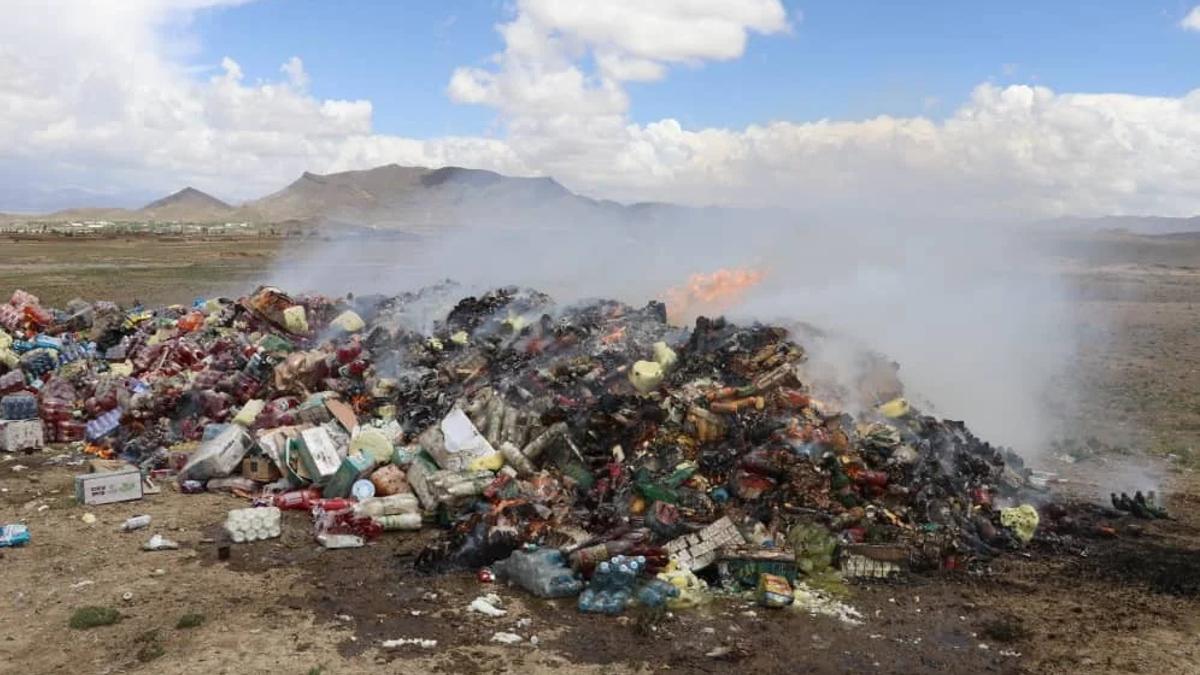 Officials Destroy 30 Tons of Expired and Substandard Goods in Paktia